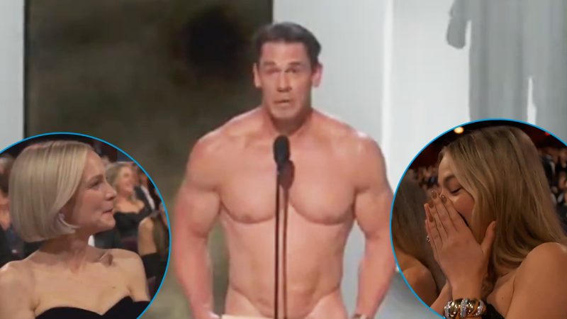 WATCH: John Cena was just fully naked on the Oscars 2024 stage and everyone freaked out
