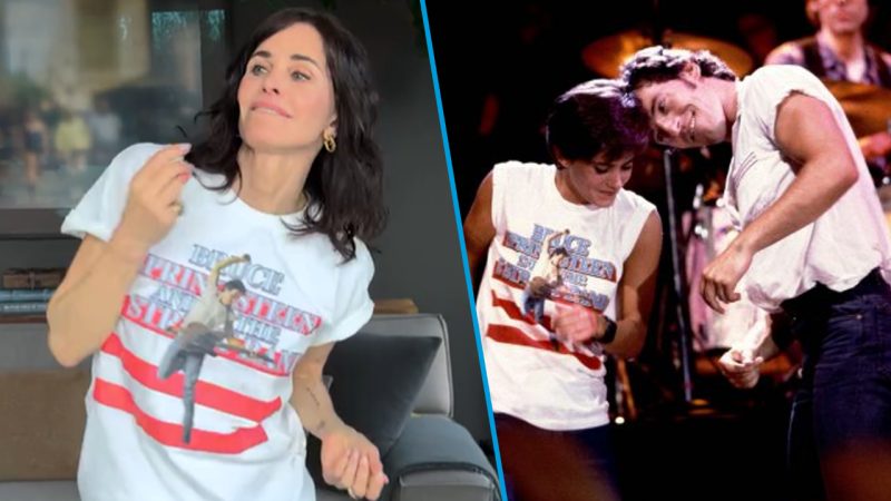 Watch Courteney Cox recreate her iconic 'Dancing in the Dark' dance moves - she's still got it
