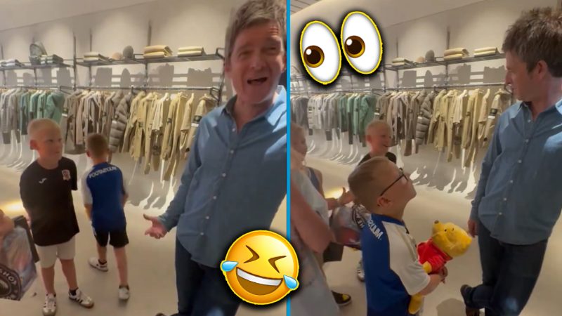 Cheeky boy storms off from Noel Gallagher after hilarious unplanned 'interview' goes awry