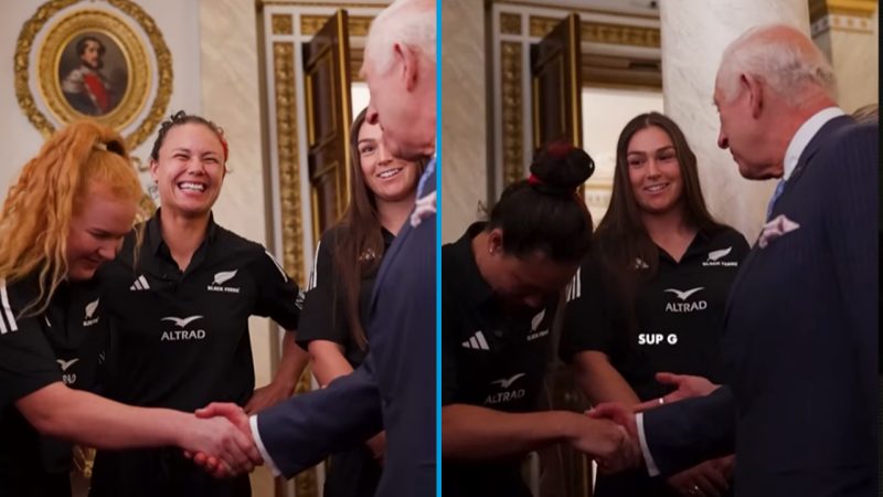 WATCH: Ruby Tui cheekily calls King Charles 'boss' during Buckingham Palace visit