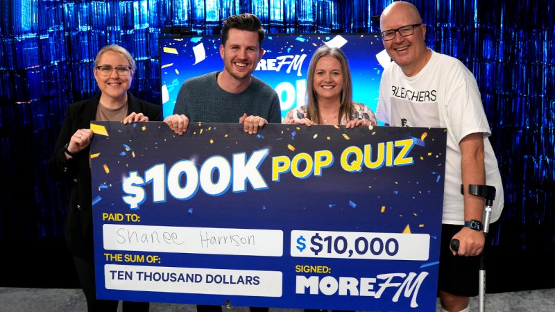 Shanee walks away witih $10,000 in our $100k Pop Quiz